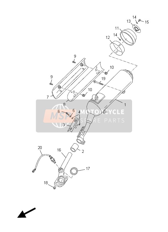 Yamaha YP125R X-MAX 2012 ABGAS für ein 2012 Yamaha YP125R X-MAX